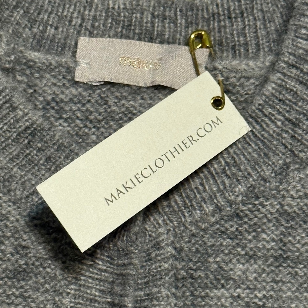 NWT $158 MAKIE Cashmere Cardigan Gema CA5‎ – Gray size 3 months - Picture 3 of 4